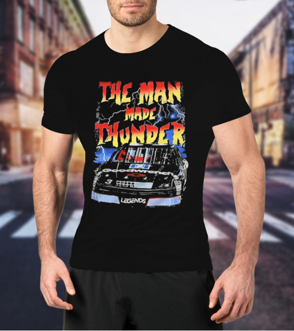 Dale Earnhardt 3 The Man Made Thunder Legends T-Shirt