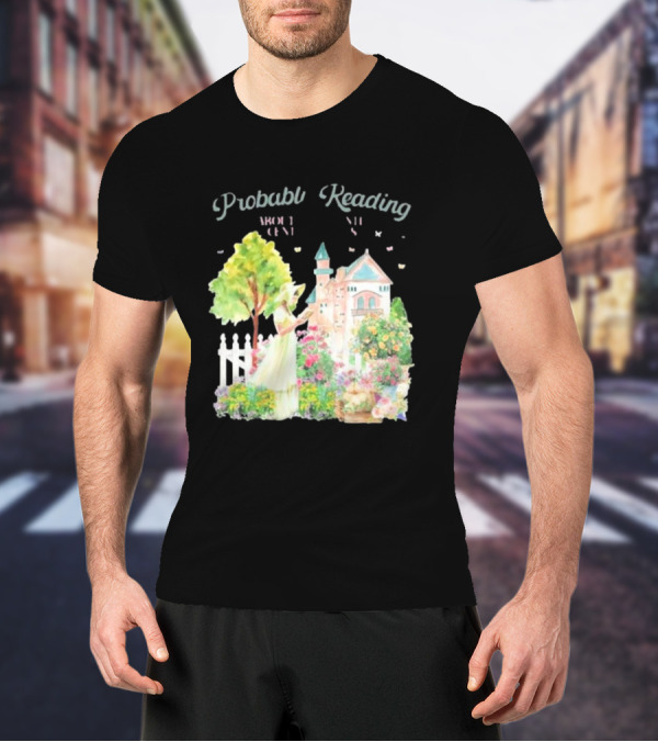 Opal And June Probably Reading About Dukes Victorian Garden Scene T-Shirt