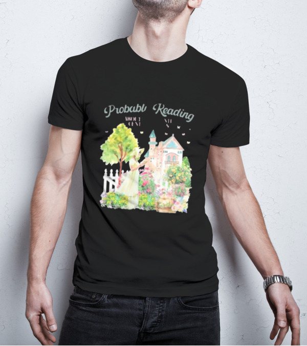 Opal And June Probably Reading About Dukes Victorian Garden Scene T-Shirt
