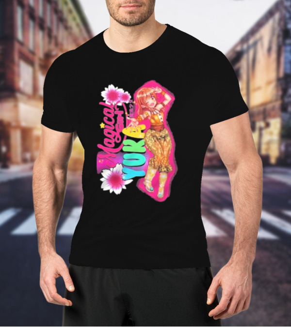 Magical Girl Yuka Sakazaki Vibrant Floral T-Shirt