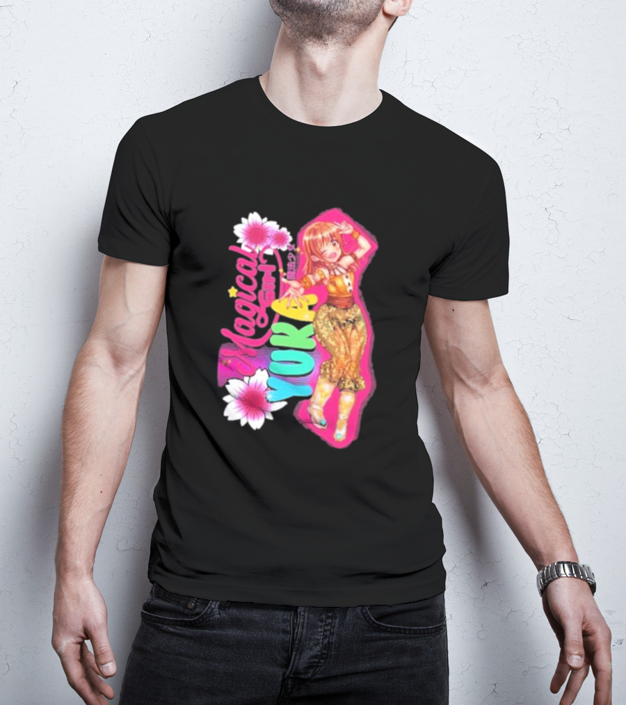Magical Girl Yuka Sakazaki Vibrant Floral T-Shirt