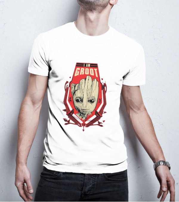 I Am Groot Shield Guardians Of The Galaxy Bravado T-Shirt