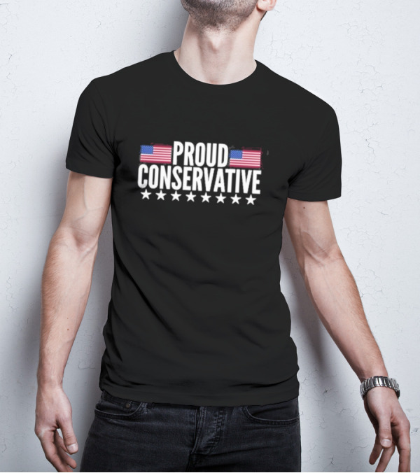 Justjenrx Proud Conservative American Flag Stars T-Shirt