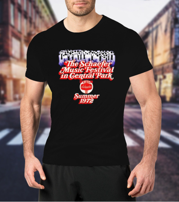 The Schaefer Music Festival In Central Park Pattison Schaefer Summer 1972 Scenic Trees T-Shirt