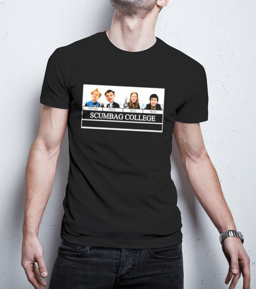 Tmcpoetry Vyvyan Prick Neil Mike Scumbag College The Young Ones Comedy Characters T-Shirt