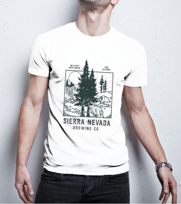 Mills River North Carolina Chico California Sierra Nevada Brewing Co Nature Scene T-Shirt