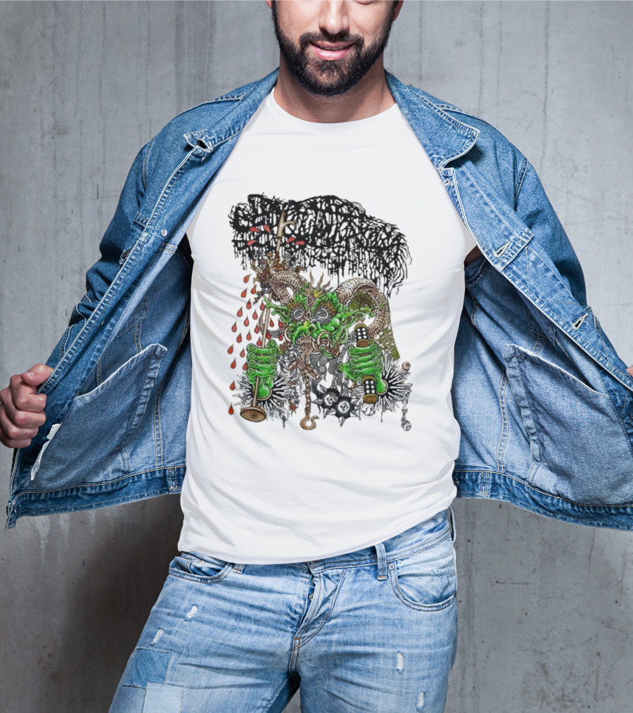 Sanguisugabogg Medievil Monster With Blood And Chains Elements T-Shirt