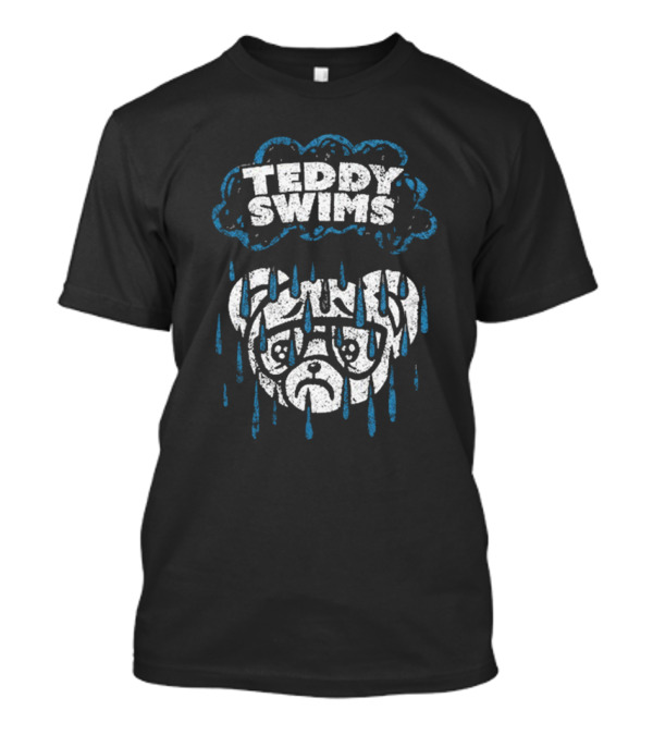 Teddy Swims Sad Bulldog Rainy Day Cloud T-Shirt
