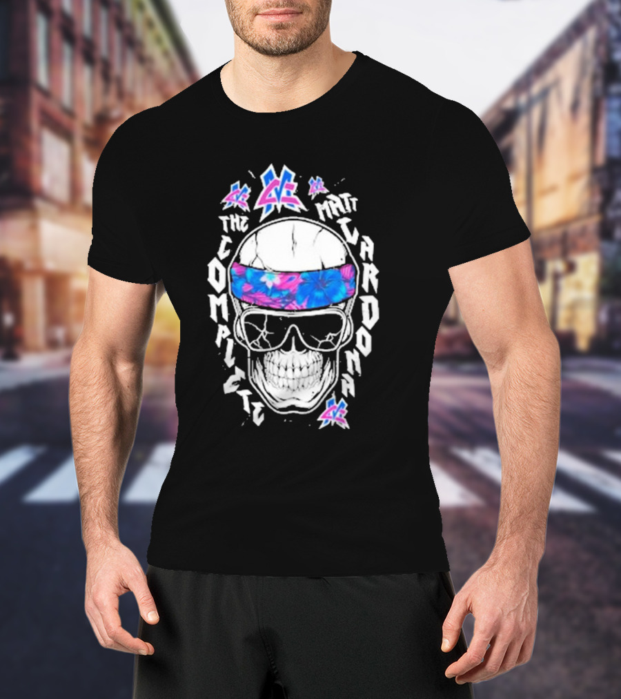 Matt Cardona The Complete Hawaii Skull And Sunglasses Floral Headband T-Shirt