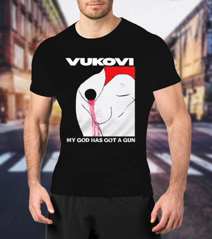 Vukovi My God Has Got A Gun Bold Graphic Concept T-Shirt