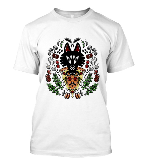 John Green Wolf Pizza Slice With Herbs And Toppings T-Shirt