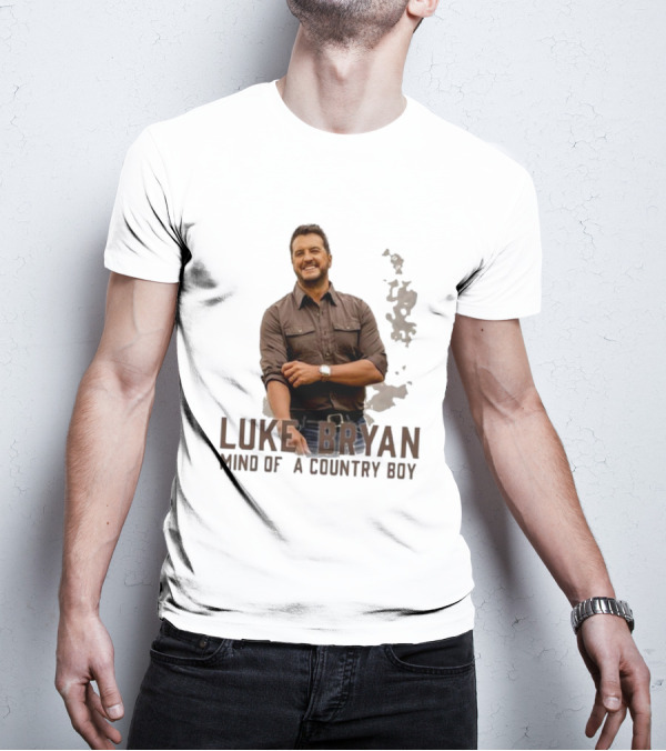 Luke Bryan Mind Of A Country Boy Music Icon Rustic Vibe T-Shirt