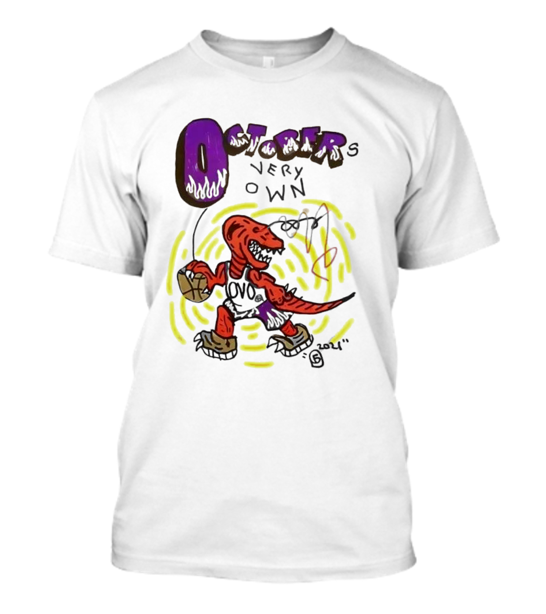 OCTOBER VERY OWN OVO Basketball Dinosaur T-Shirt