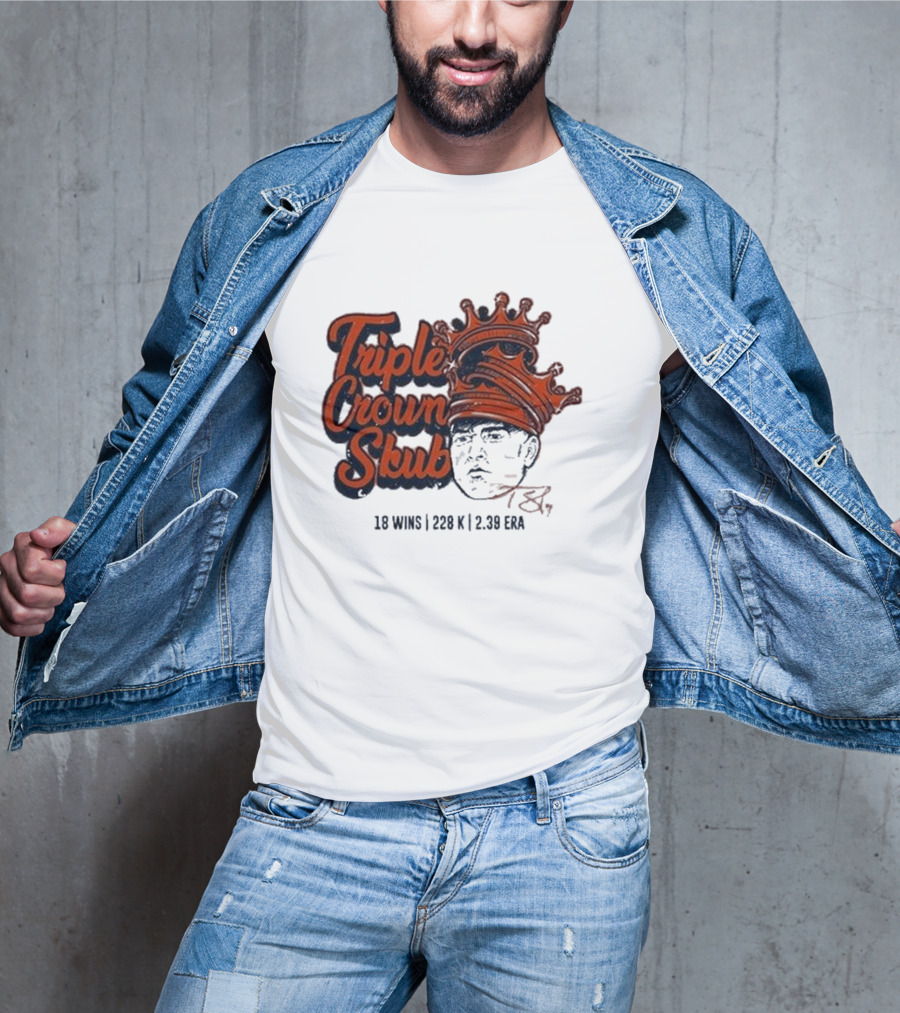 Tarik Skubal Triple Crown 18 Wins 228K 2.39 ERA Detroit Tigers T-Shirt