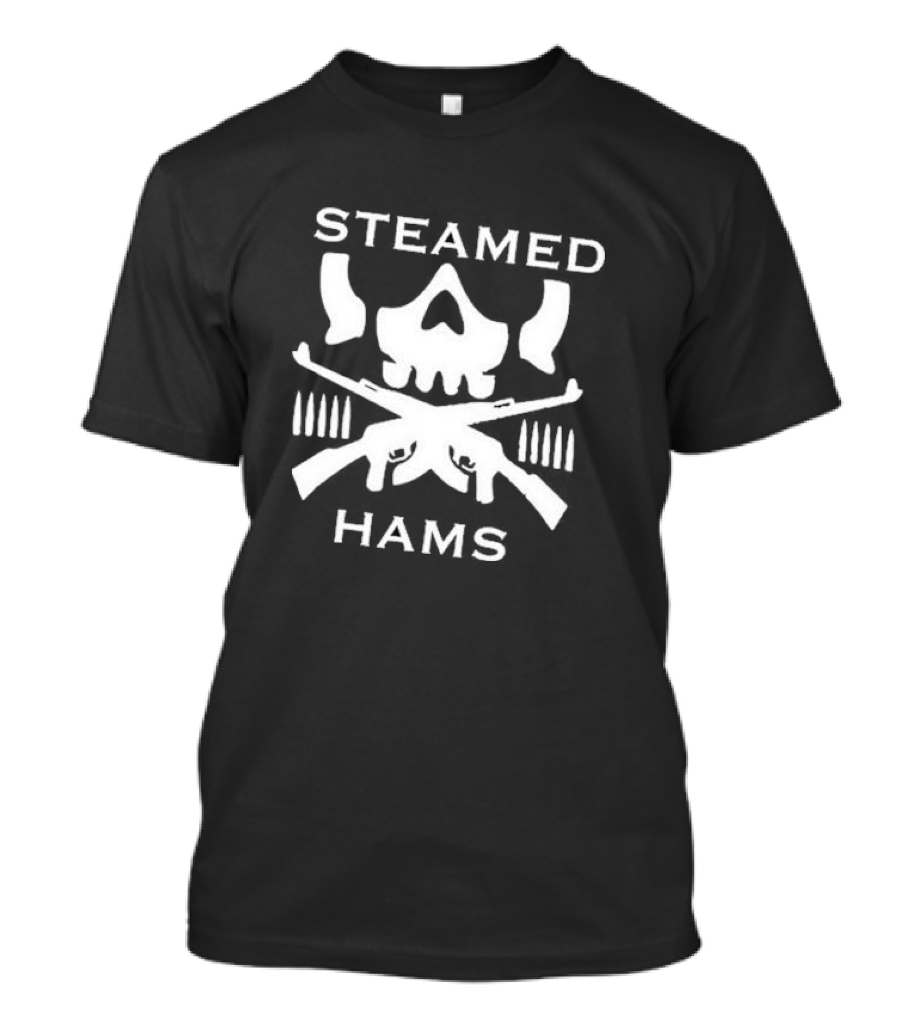 Simpsons Steamed Hams Skull Guns Memes T-Shirt