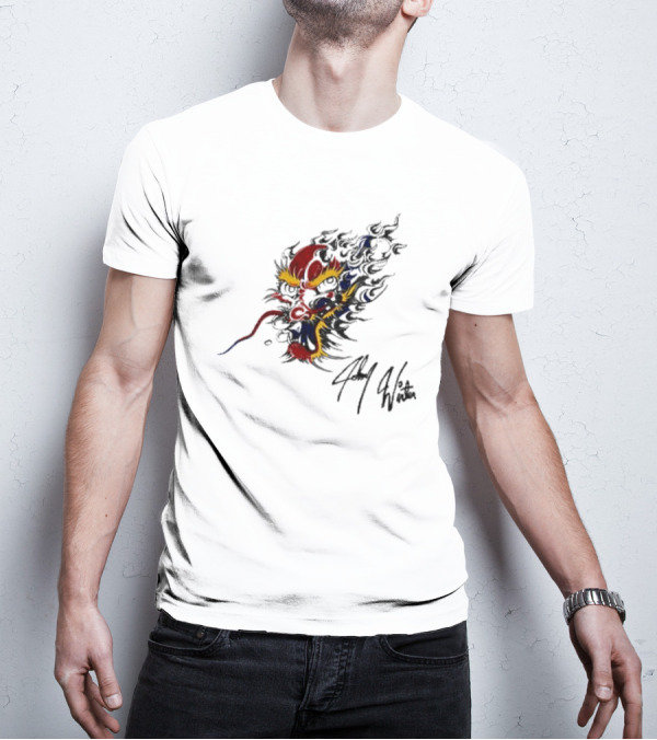 Johnny Winter Superb Fiery Dragon T-Shirt