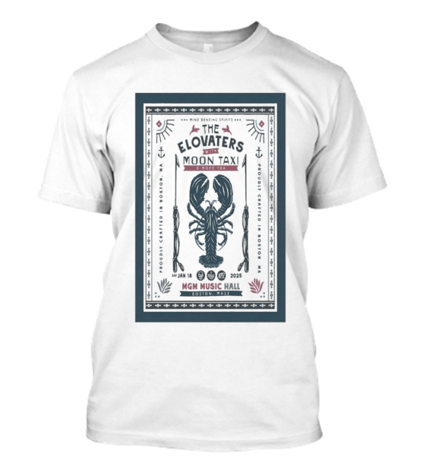 The Elovaters With Moon Taxi Jan 18 2025 Boston MGM Music Hall T-Shirt