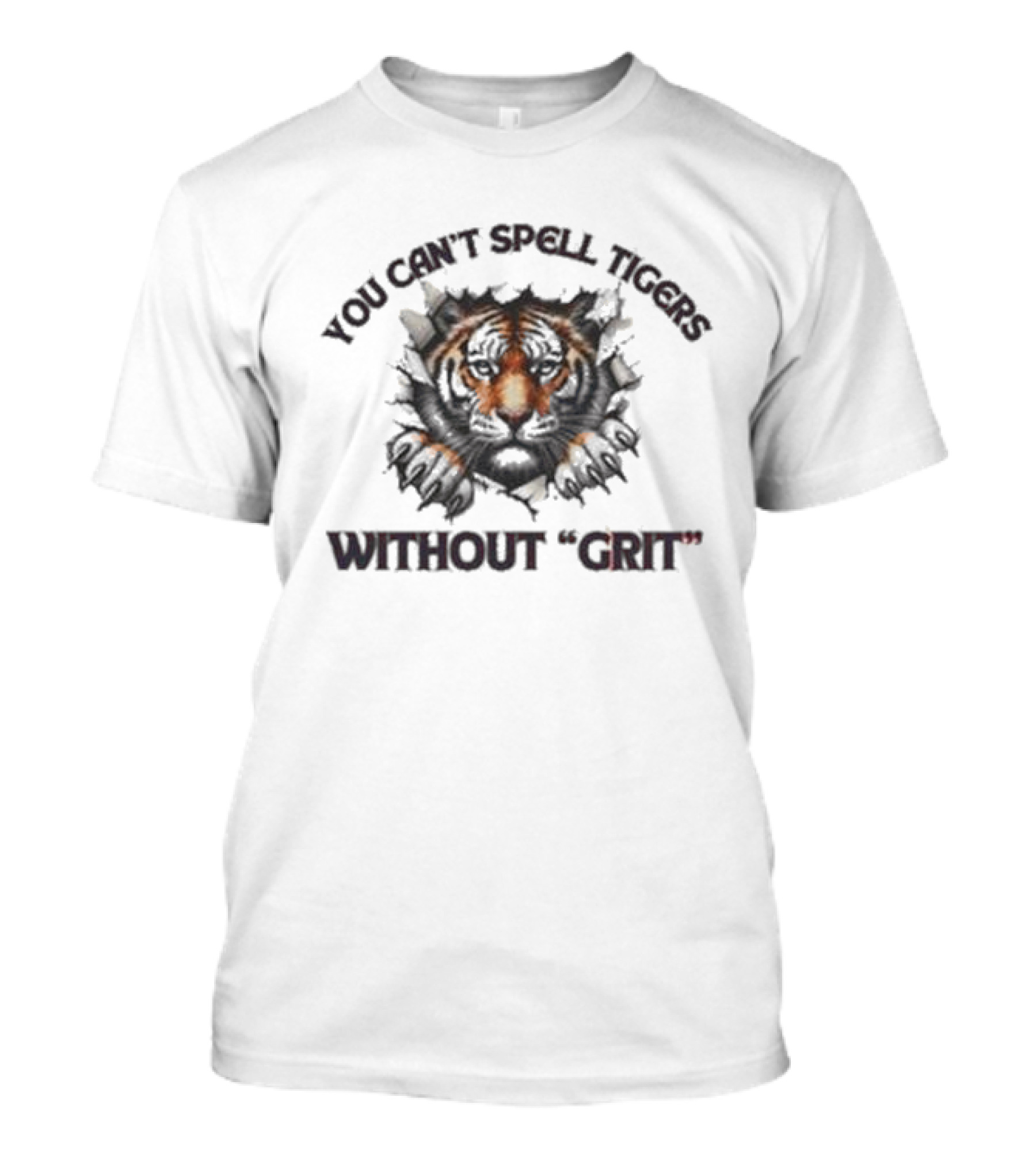 You Can't Spell Tigers Without Grit October Ready Detroit Tiger Fierce Spirit T-Shirt
