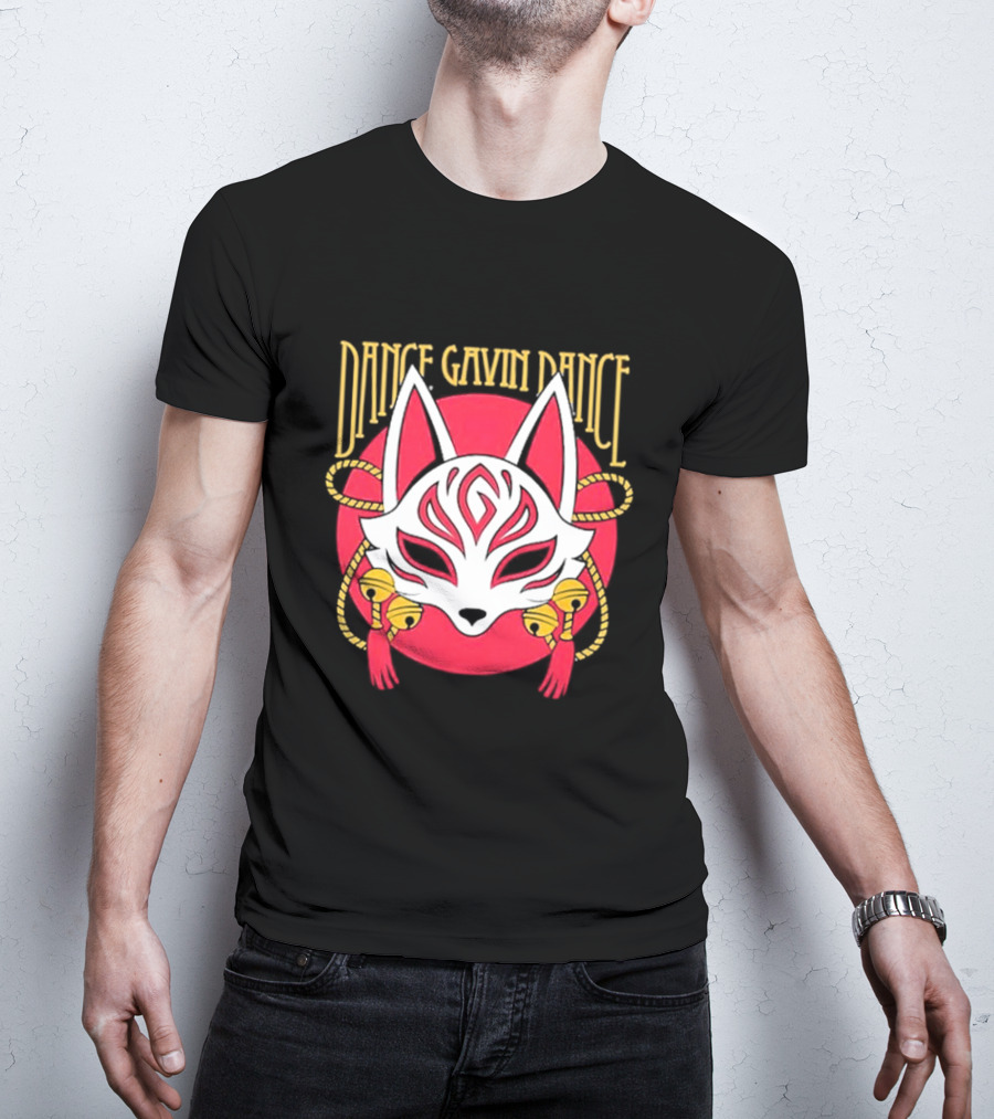 Dance Gavin Dance Kitsune Fox Mask With Bells T-Shirt