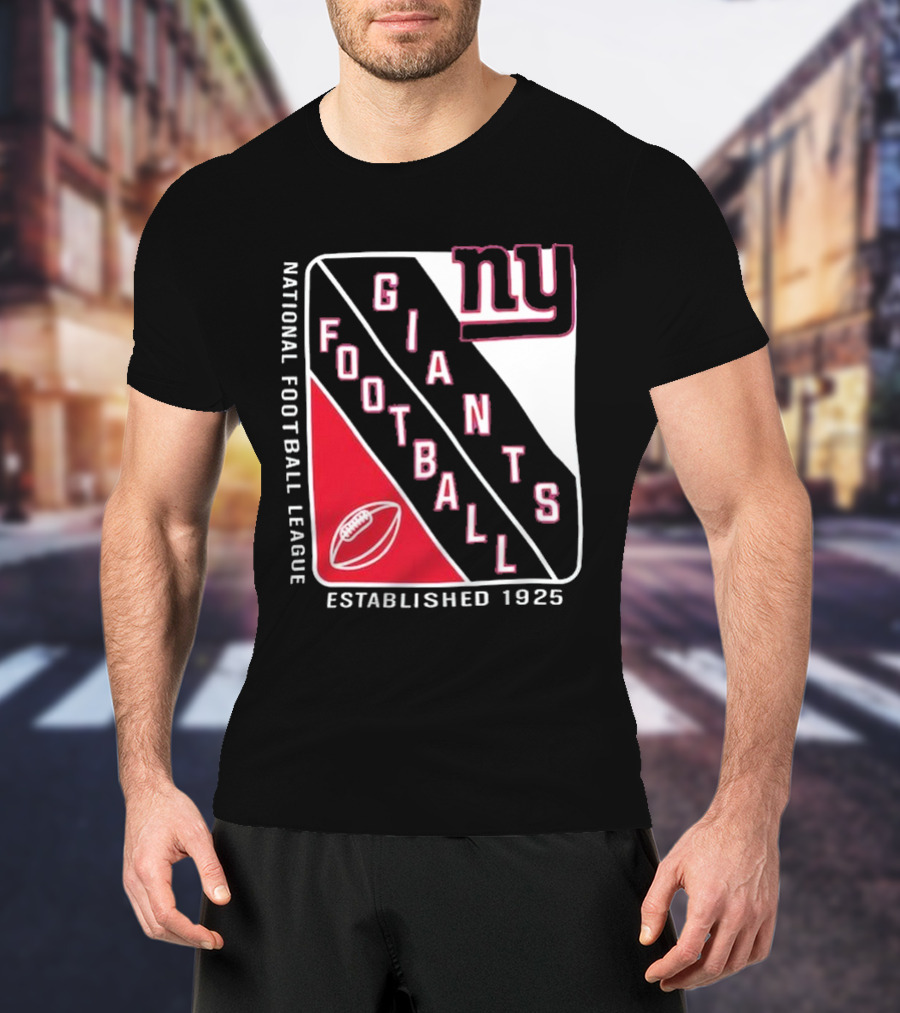 New York Giants National Football League Established 1925 Football Shield T-Shirt
