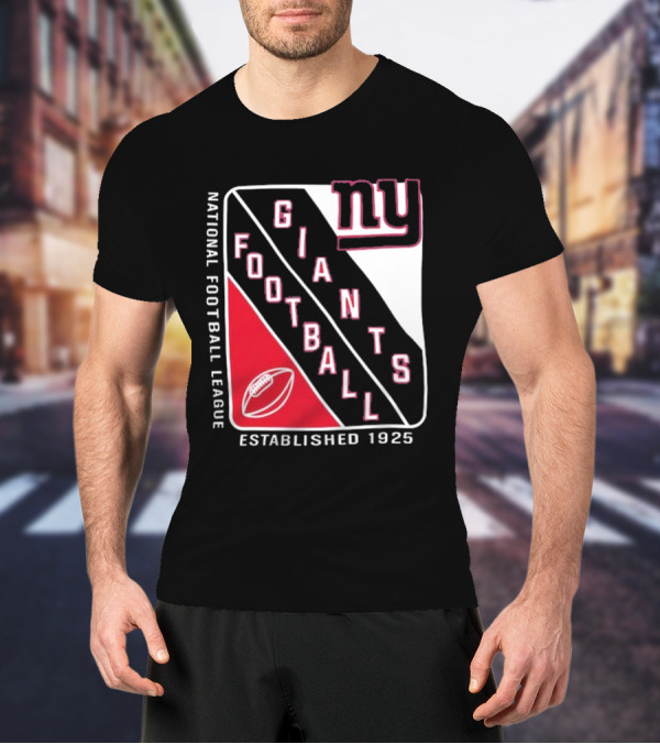 New York Giants National Football League Established 1925 Football Shield T-Shirt
