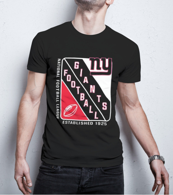 New York Giants National Football League Established 1925 Football Shield T-Shirt