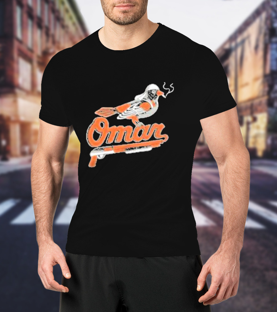 Omar Smoking Bird Perched On Shotgun Baltimore Oriole T-Shirt