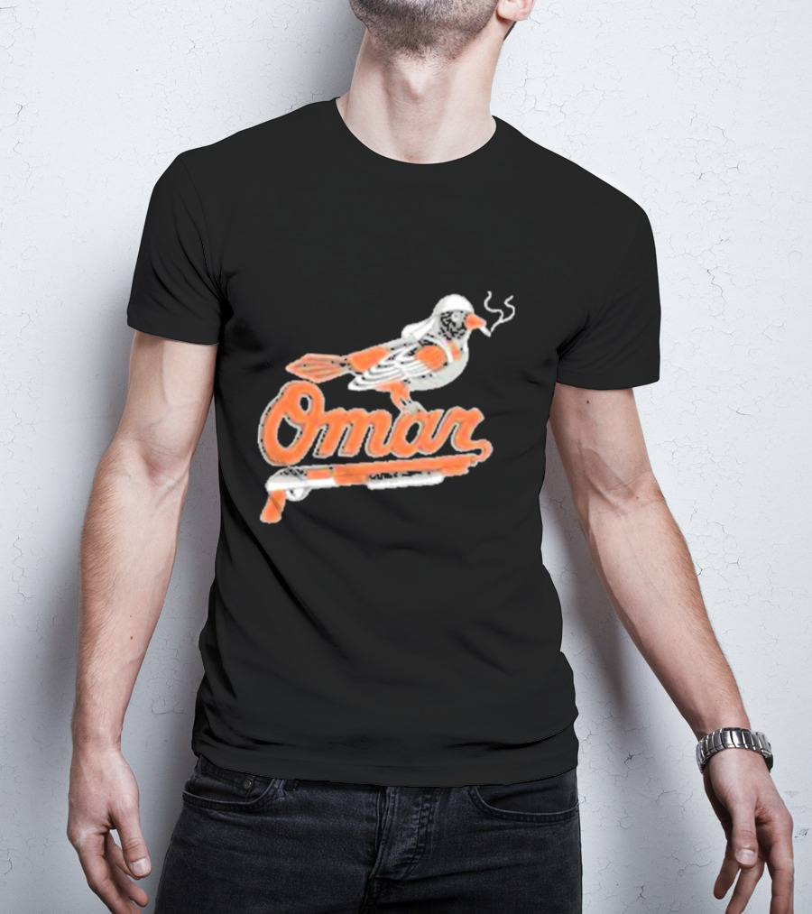 Omar Smoking Bird Perched On Shotgun Baltimore Oriole T-Shirt