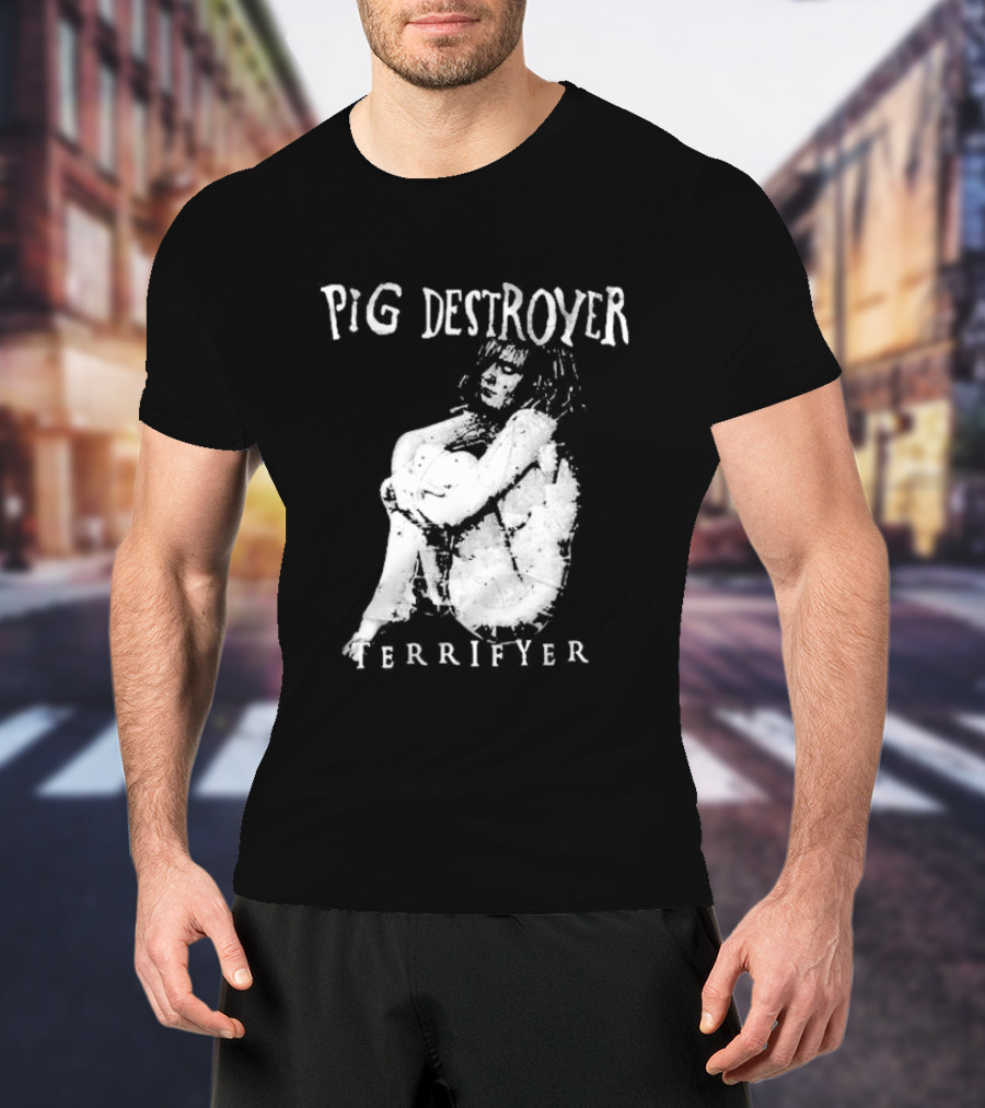 Pig Destroyer Terrifyer Ladies Cropped Dark Aesthetic T-Shirt