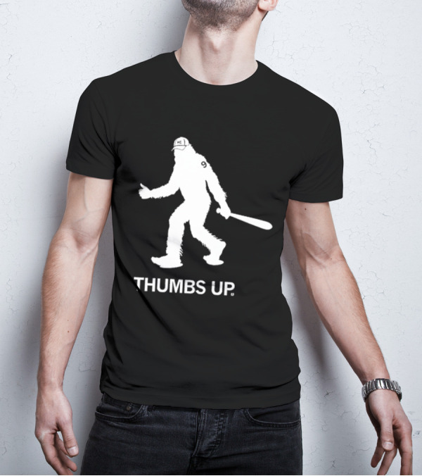 Raygunsite KC Bigfoot Thumbs Up With Baseball Bat T-Shirt