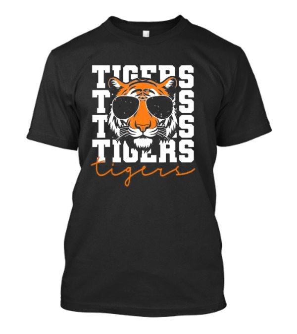 Tigers Sunglasses Cool Athletic T-Shirt