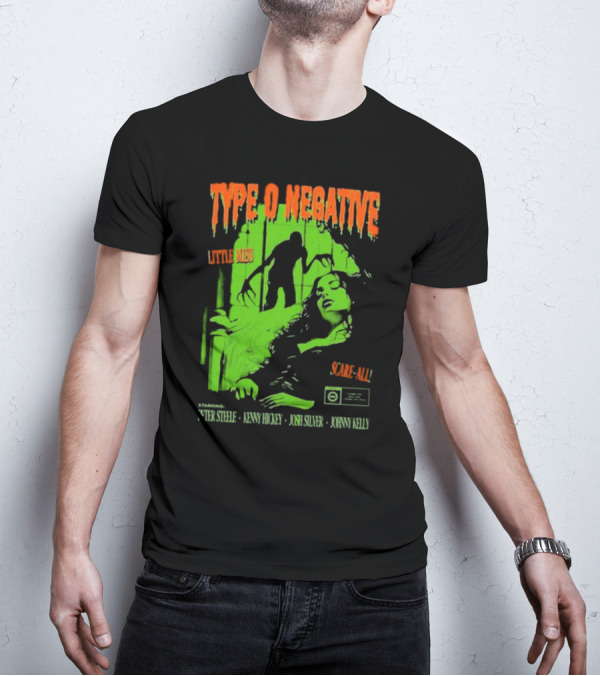 Type O Negative Little Miss Scare-All Horror Starring Peter Steele Kenny Hickey Josh Silver Johnny Kelly T-Shirt