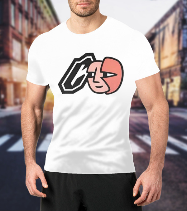 Collective Bikes X Lorem Iconic Face And Abstract Shape T-Shirt