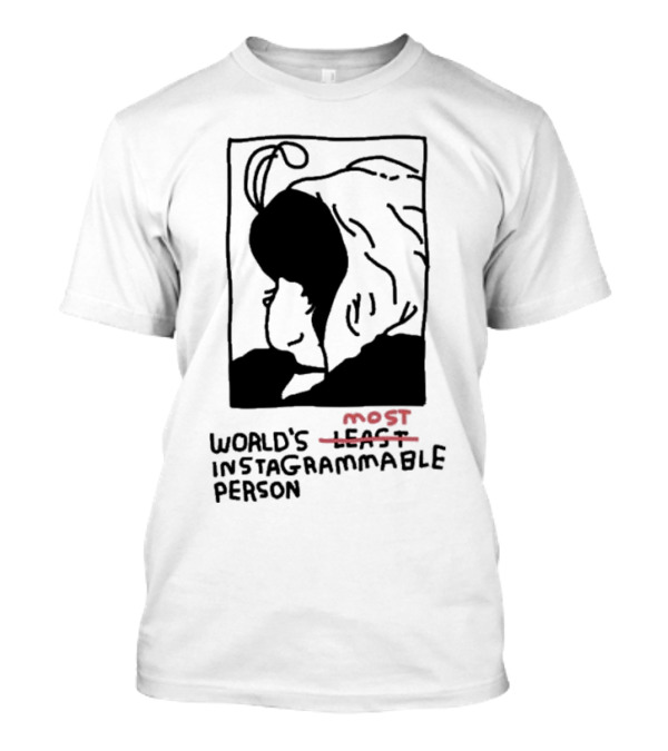 World's Least Instagrammable Person Hoodie Character Line T-Shirt