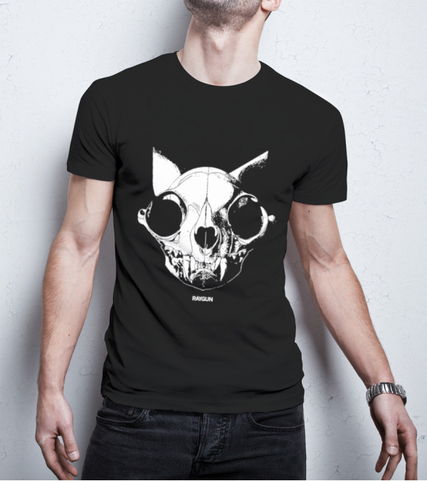 Cat Skull Raygun Heavyweight T-Shirt