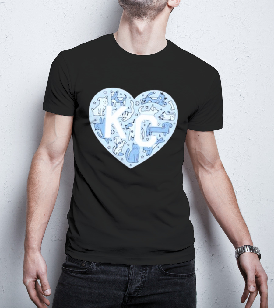 KC Pet Project Heart Cats Dogs Animal T-Shirt