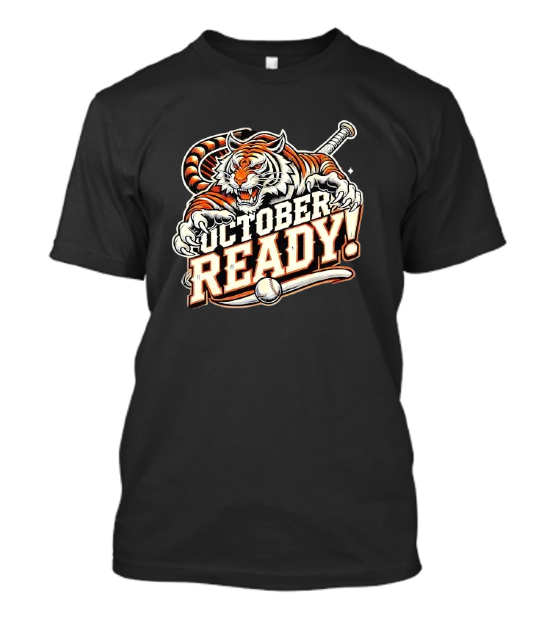 October Ready Baseball Tiger Fan Detroit Tigers T-Shirt