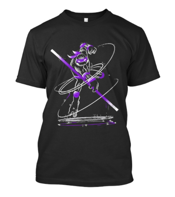 Starry Donnie Spin With Purple Staff And Mask T-Shirt