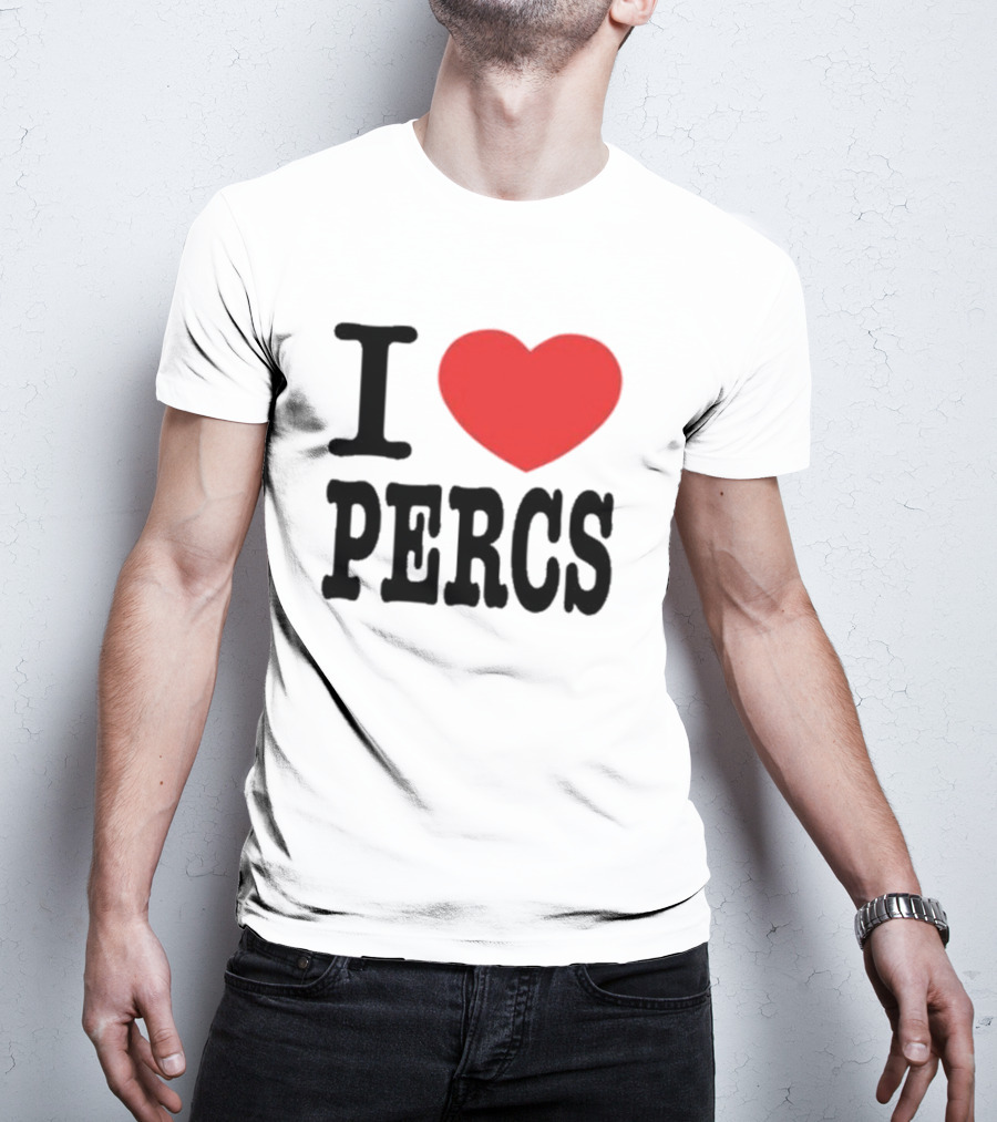 I Love Percs Ahh Tees Red Heart T-Shirt