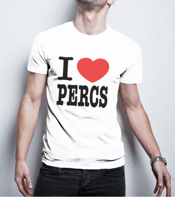 I Love Percs Ahh Tees Red Heart T-Shirt