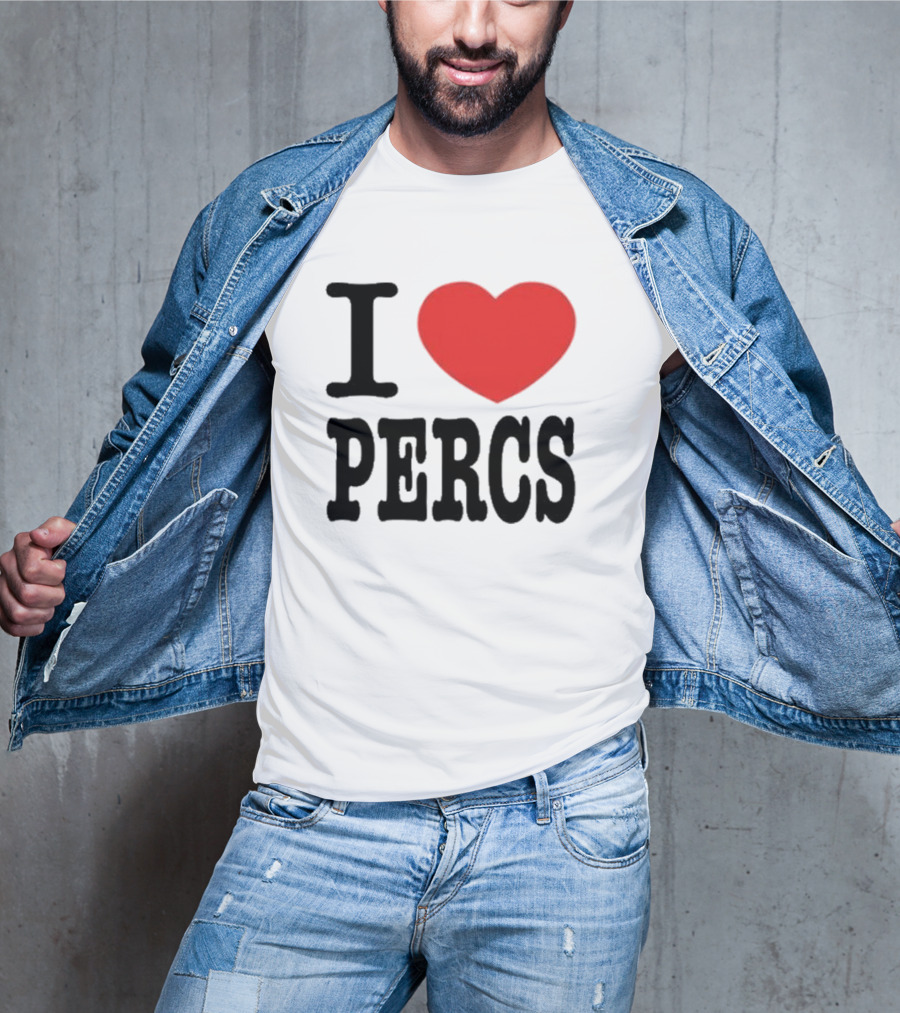 I Love Percs Ahh Tees Red Heart T-Shirt