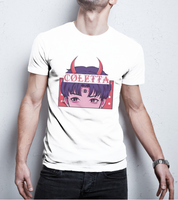 Coletta Manga Anime Third Eye Red Horns T-Shirt