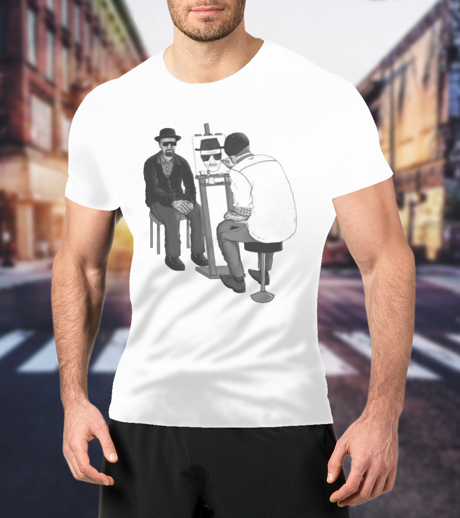 The One Who Draws Breaking Bad Walter White Sketching Himself T-Shirt
