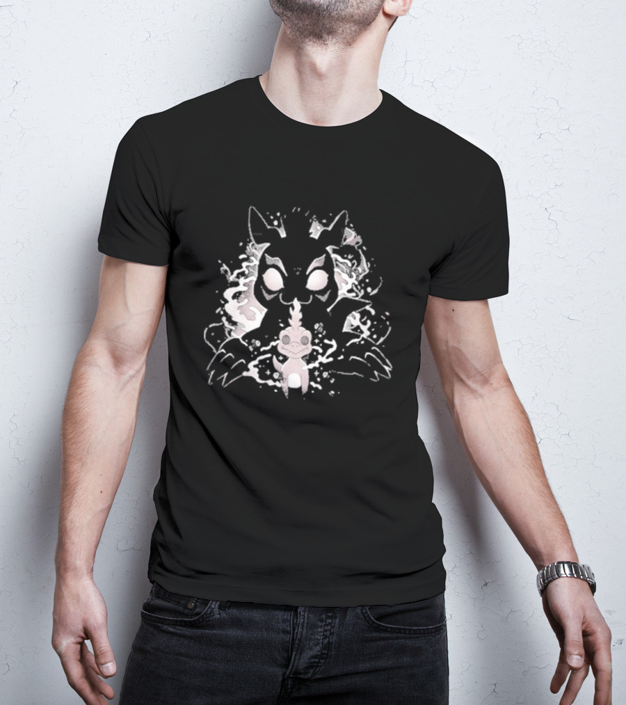 Digi Water Vallina Shadow Creature And Pink Companion T-Shirt