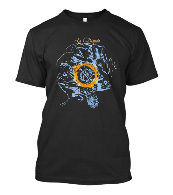 La Dispute Crows Blue Brushstroke Yellow Circle Flower T-Shirt