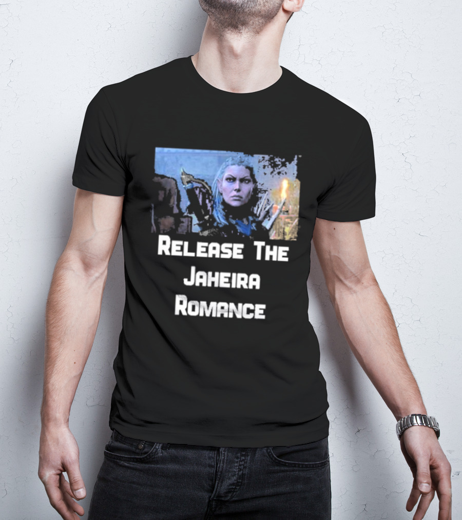 Release The Jaheira Romance Image Featuring Armor-Clad Character T-Shirt