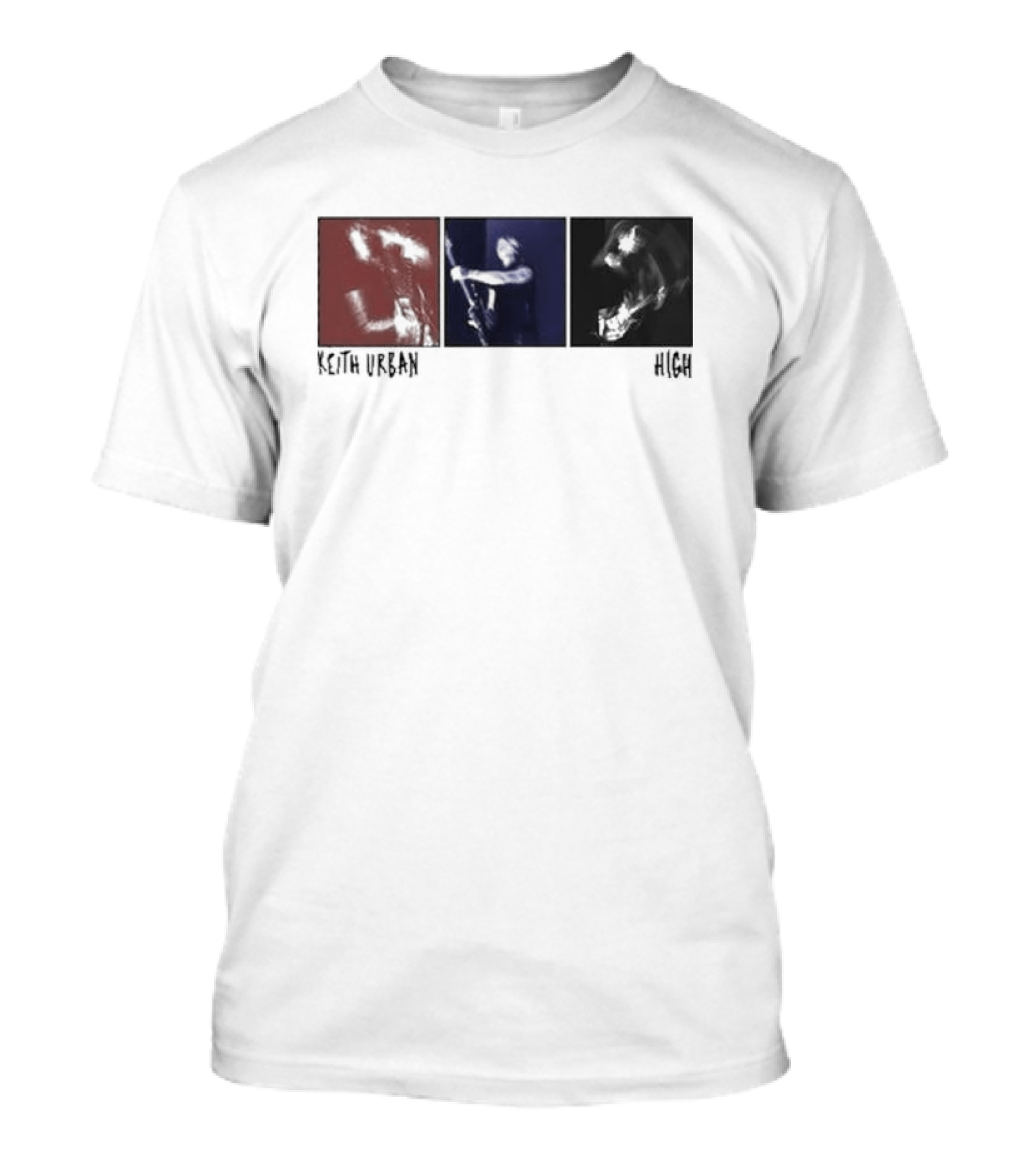 Keith Urban High Blurred Triptych Image T-Shirt