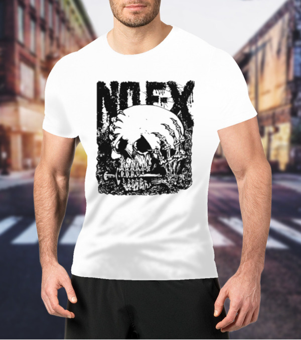 NOFX OG Skull With Skeleton Hand And Screwdriver T-Shirt