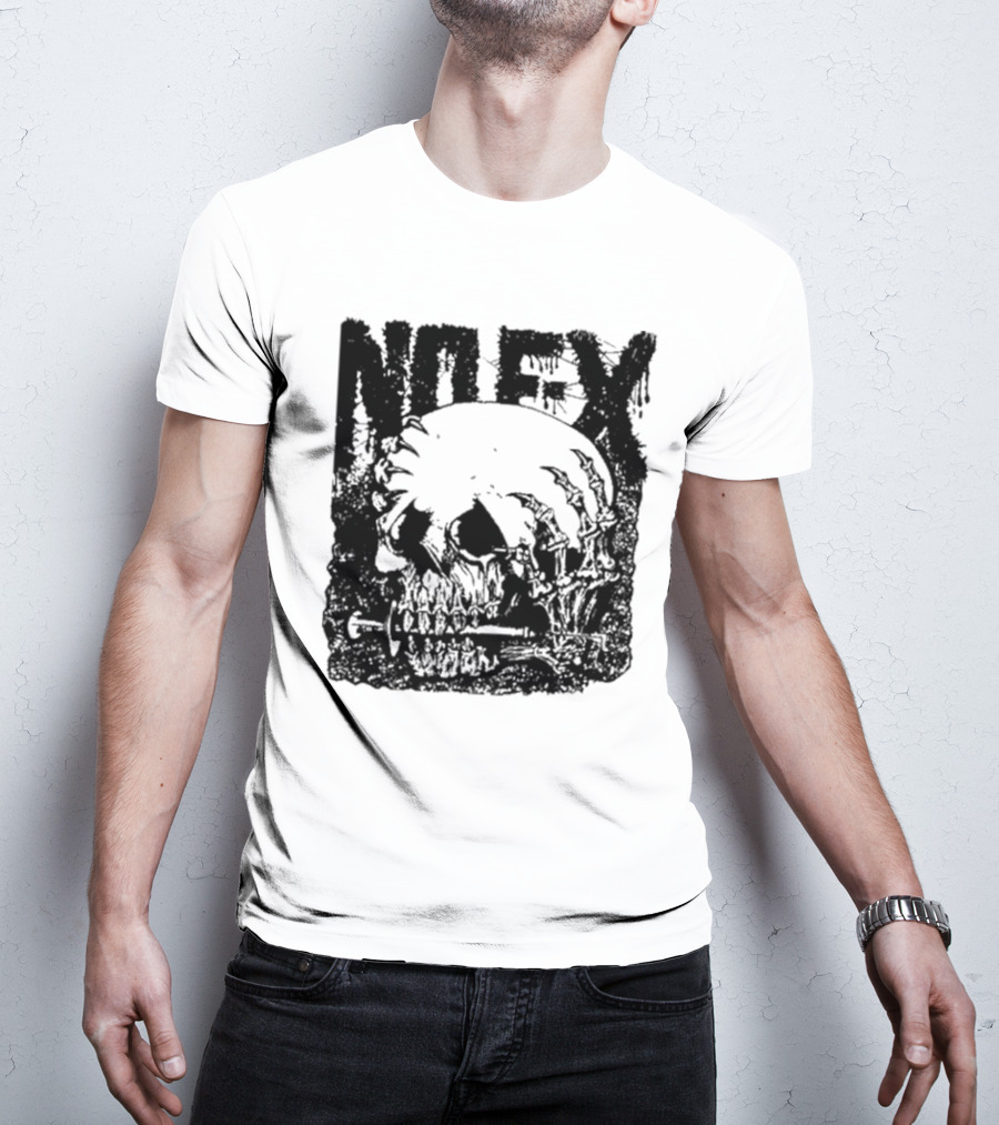 NOFX OG Skull With Skeleton Hand And Screwdriver T-Shirt