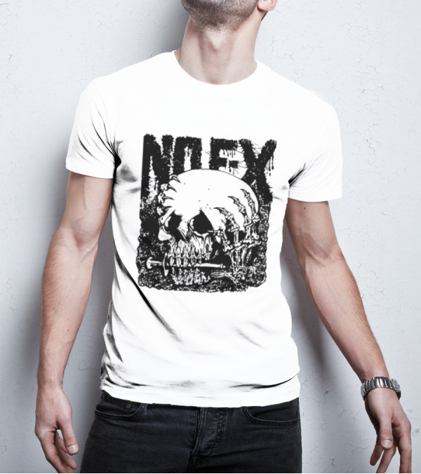 NOFX OG Skull With Skeleton Hand And Screwdriver T-Shirt